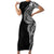 Traditional Polynesian Art Tattoos Short Sleeve Bodycon Dress Black Color - Polynesian Pride