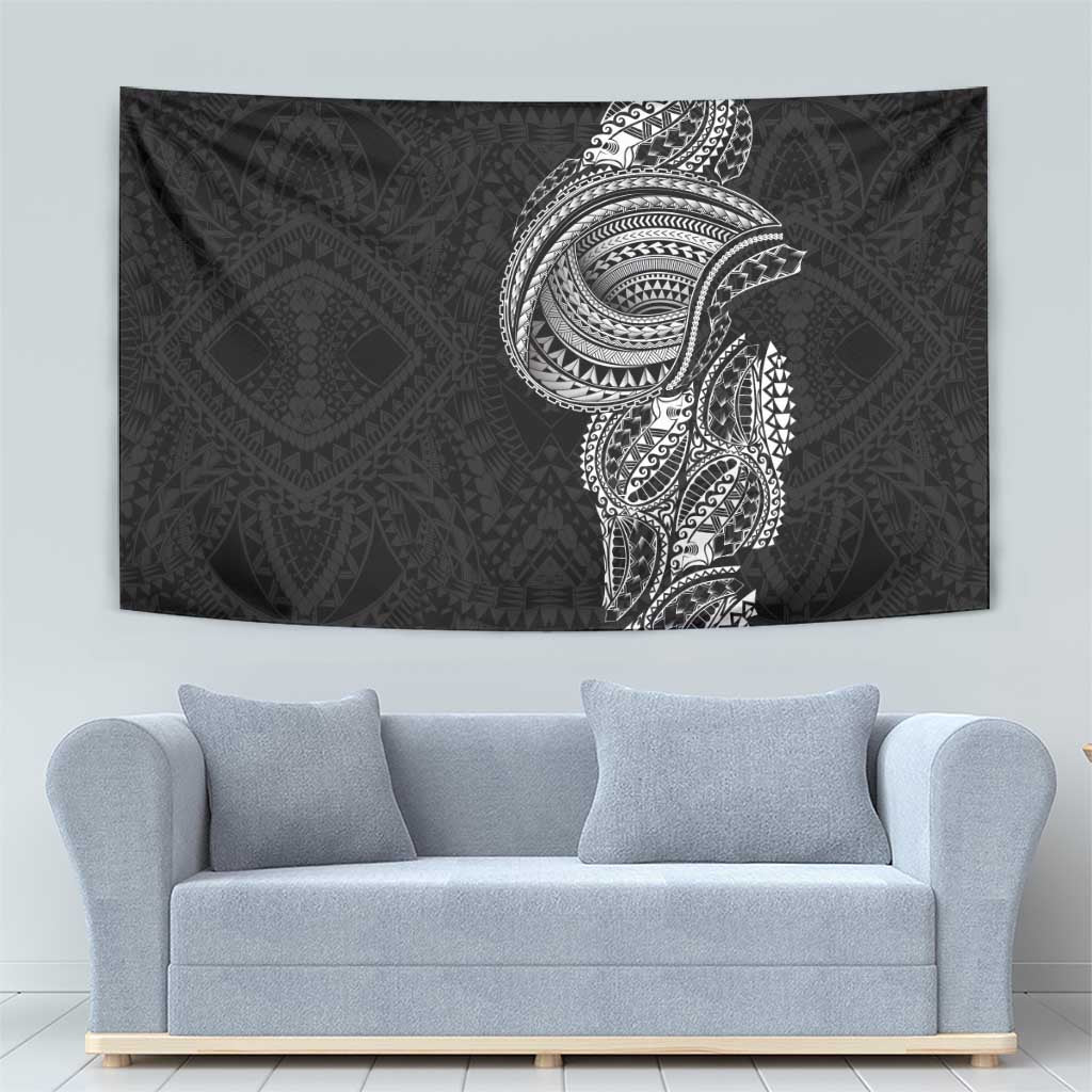 Traditional Polynesian Art Tattoos Tapestry Black Color - Polynesian Pride