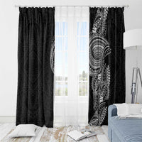 Traditional Polynesian Art Tattoos Window Curtain Black Color - Polynesian Pride