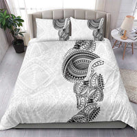 Traditional Polynesian Art Tattoos Bedding Set White Color - Polynesian Pride