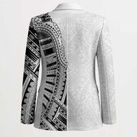 Traditional Polynesian Art Tattoos Blazer White Color - Polynesian Pride