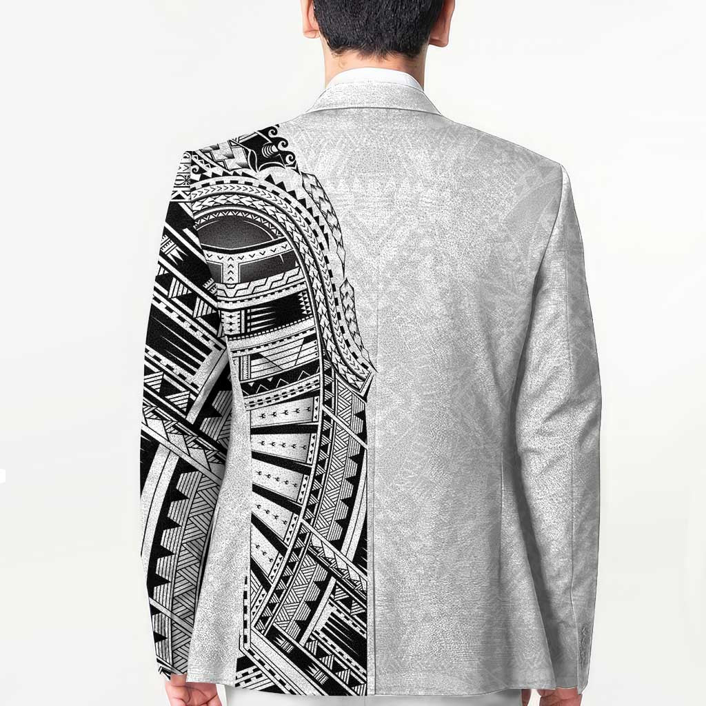 Traditional Polynesian Art Tattoos Blazer White Color - Polynesian Pride