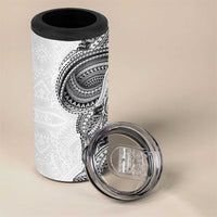 Traditional Polynesian Art Tattoos 4 in 1 Can Cooler Tumbler White Color - Polynesian Pride