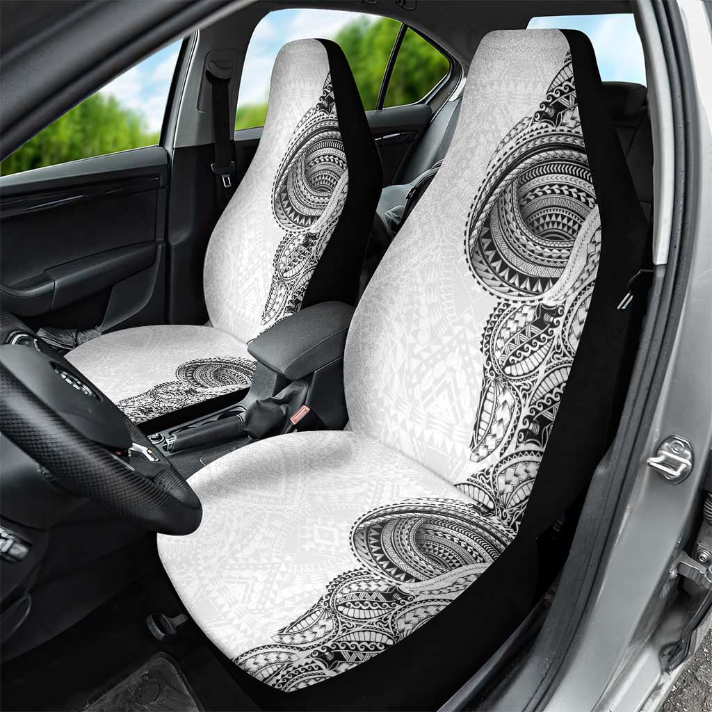 Traditional Polynesian Art Tattoos Car Seat Cover White Color - Polynesian Pride