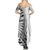 Traditional Polynesian Art Tattoos Family Matching Summer Maxi Dress and Hawaiian Shirt White Color - Polynesian Pride