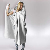 Traditional Polynesian Art Tattoos Hooded Blanket White Color - Polynesian Pride