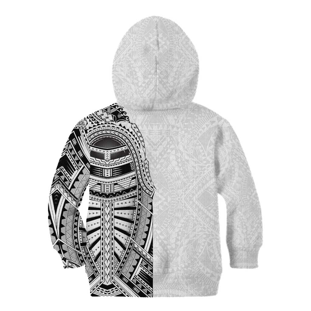 Traditional Polynesian Art Tattoos Kid Hoodie White Color - Polynesian Pride