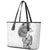 Traditional Polynesian Art Tattoos Leather Tote Bag White Color - Polynesian Pride