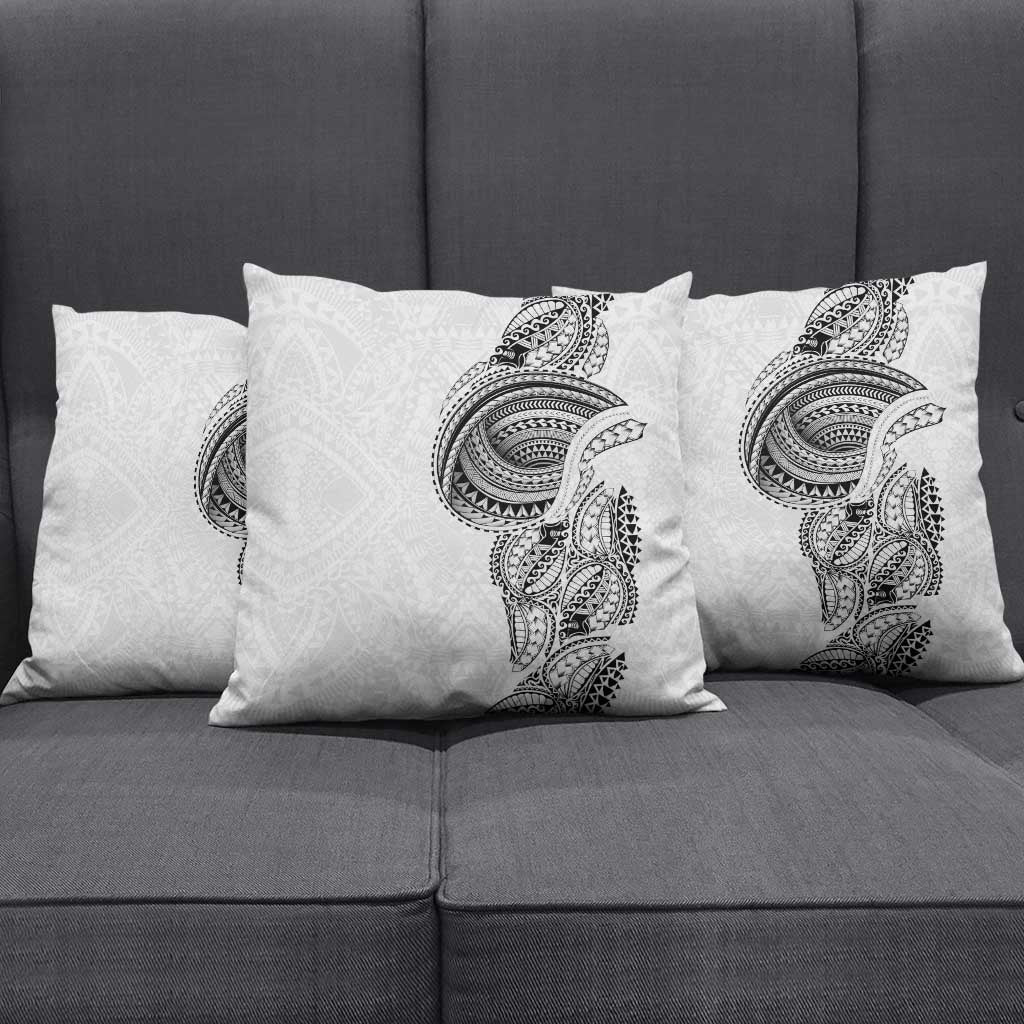 Traditional Polynesian Art Tattoos Pillow Cover White Color - Polynesian Pride