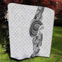 Traditional Polynesian Art Tattoos Quilt White Color - Polynesian Pride