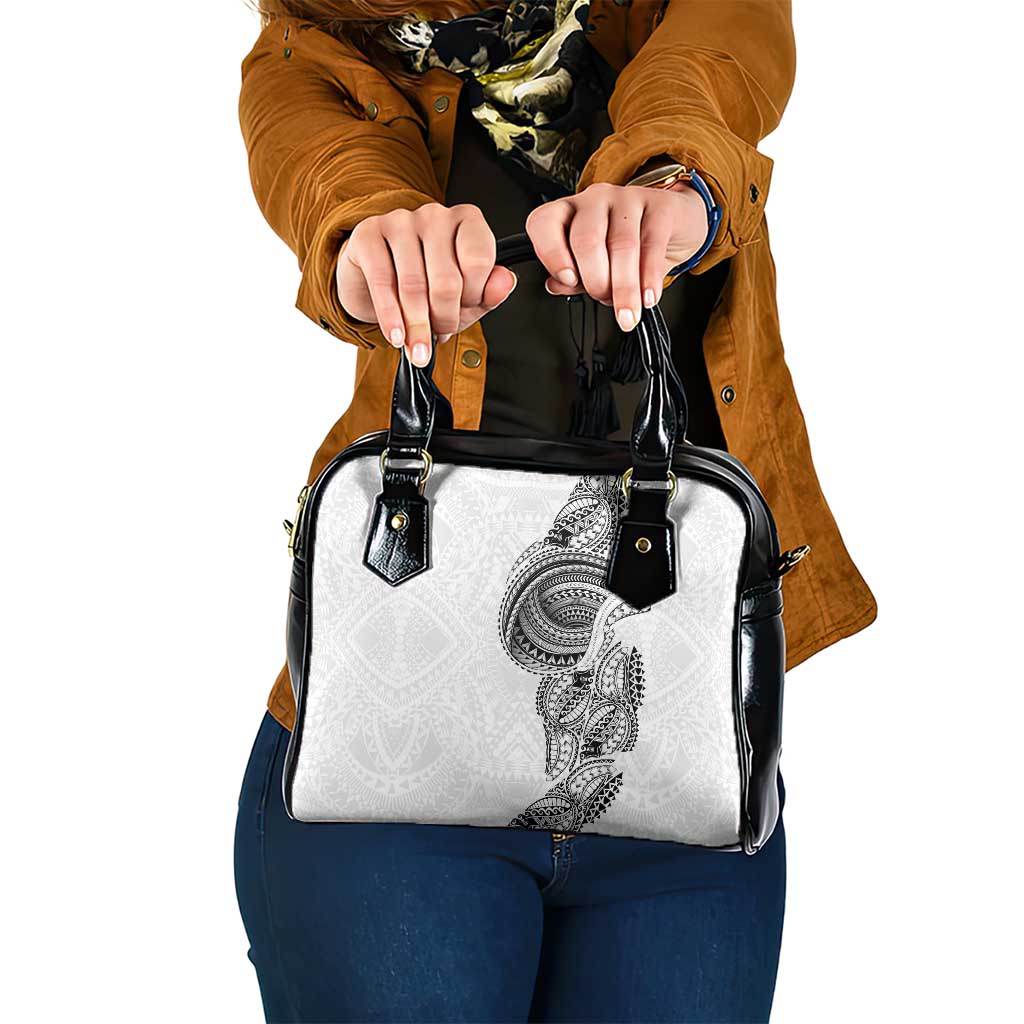 Traditional Polynesian Art Tattoos Shoulder Handbag White Color - Polynesian Pride