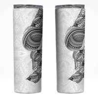 Traditional Polynesian Art Tattoos Skinny Tumbler White Color - Polynesian Pride