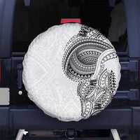Traditional Polynesian Art Tattoos Spare Tire Cover White Color - Polynesian Pride