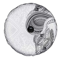 Traditional Polynesian Art Tattoos Spare Tire Cover White Color - Polynesian Pride