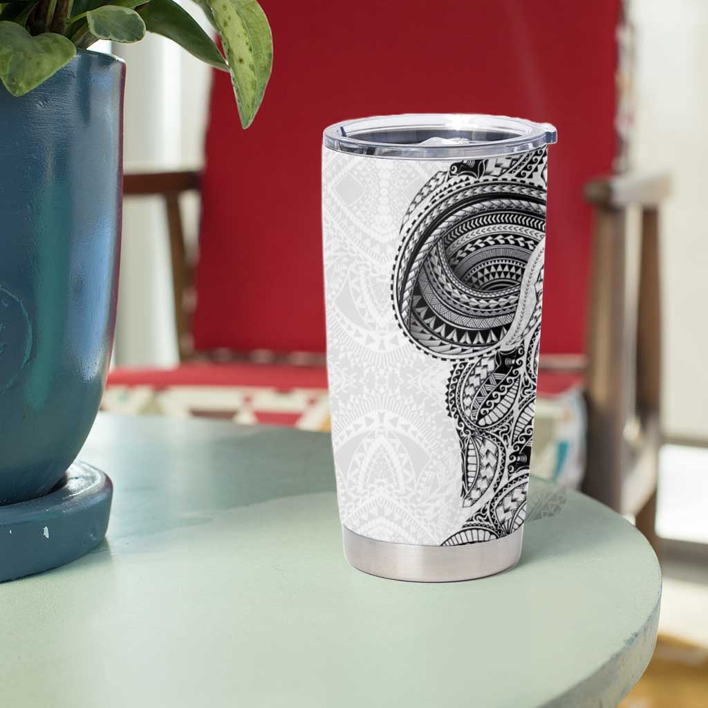 Traditional Polynesian Art Tattoos Tumbler Cup White Color - Polynesian Pride
