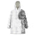 Traditional Polynesian Art Tattoos Wearable Blanket Hoodie White Color - Polynesian Pride