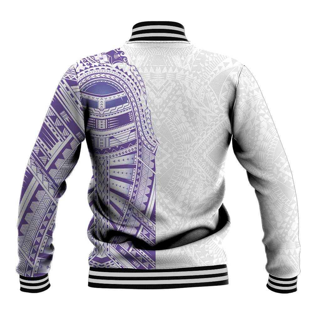 Traditional Polynesian Art Tattoos Baseball Jacket Purple Color - Polynesian Pride