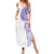 Traditional Polynesian Art Tattoos Family Matching Summer Maxi Dress and Hawaiian Shirt Purple Color - Polynesian Pride