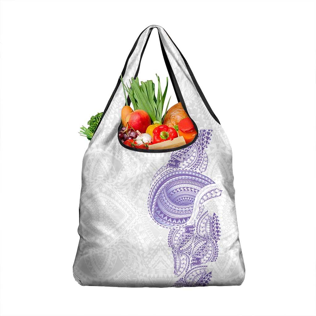 Traditional Polynesian Art Tattoos Grocery Bag Purple Color - Polynesian Pride