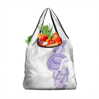 Traditional Polynesian Art Tattoos Grocery Bag Purple Color - Polynesian Pride
