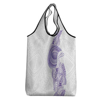 Traditional Polynesian Art Tattoos Grocery Bag Purple Color - Polynesian Pride