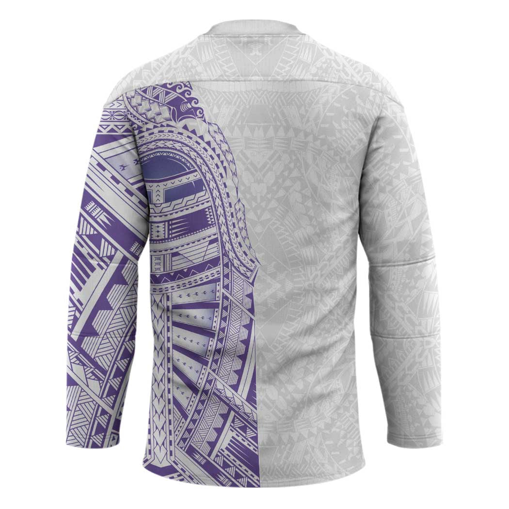 Traditional Polynesian Art Tattoos Hockey Jersey Purple Color - Polynesian Pride