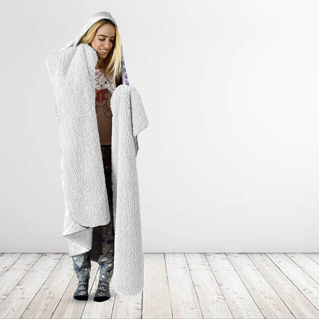 Traditional Polynesian Art Tattoos Hooded Blanket Purple Color - Polynesian Pride