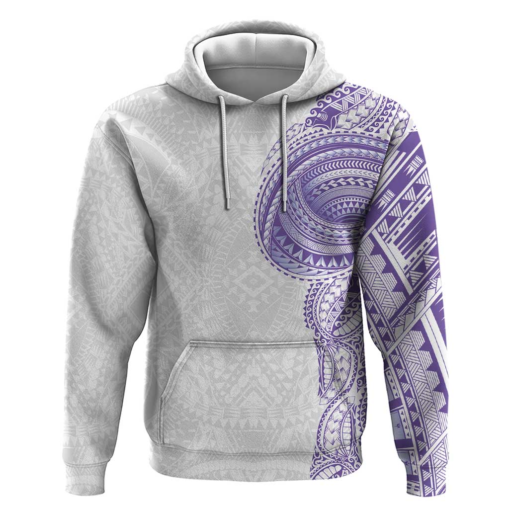 Traditional Polynesian Art Tattoos Hoodie Purple Color - Polynesian Pride