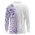 Traditional Polynesian Art Tattoos Long Sleeve Polo Shirt Purple Color - Polynesian Pride