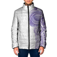 Traditional Polynesian Art Tattoos Padded Jacket Purple Color - Polynesian Pride