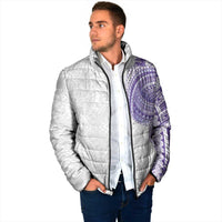 Traditional Polynesian Art Tattoos Padded Jacket Purple Color - Polynesian Pride