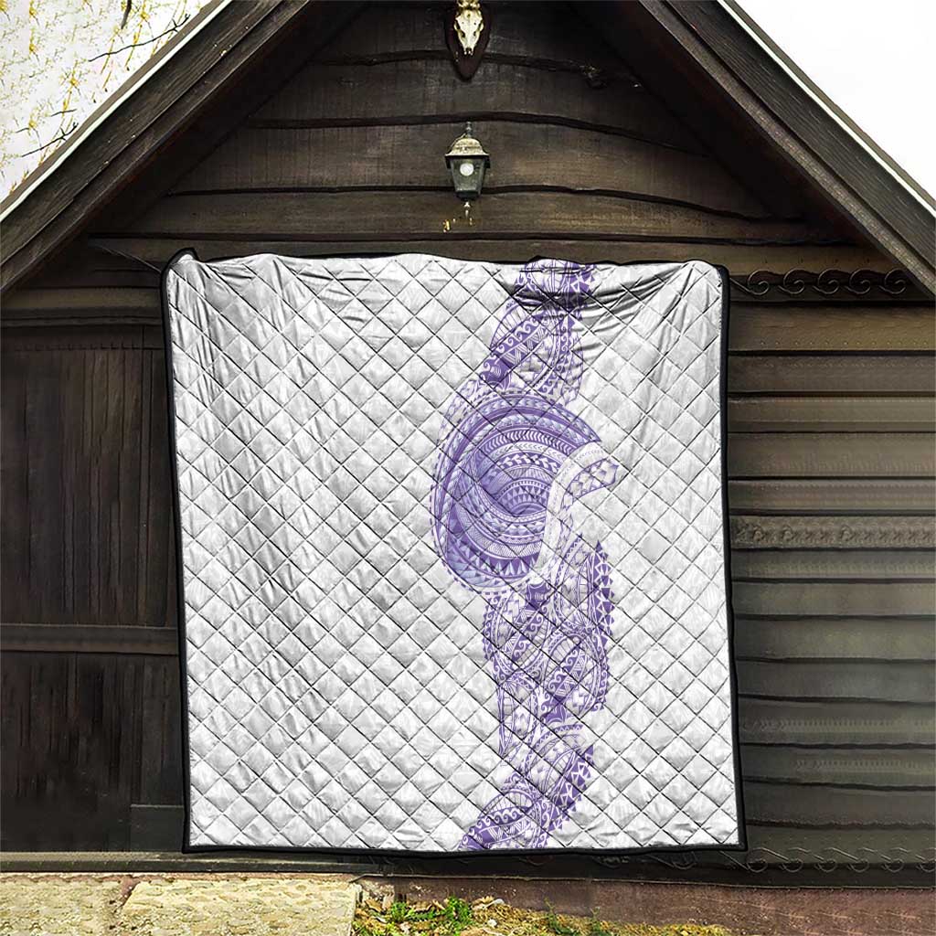 Traditional Polynesian Art Tattoos Quilt Purple Color - Polynesian Pride