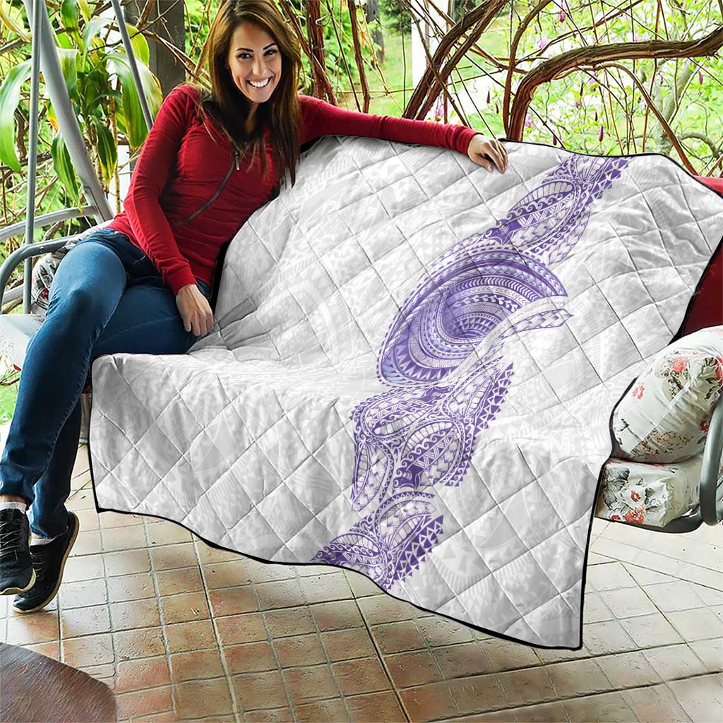 Traditional Polynesian Art Tattoos Quilt Purple Color - Polynesian Pride