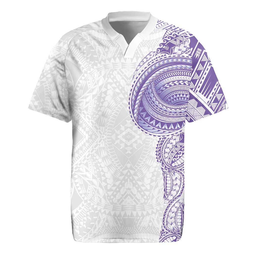 Traditional Polynesian Art Tattoos Rugby Jersey Purple Color - Polynesian Pride