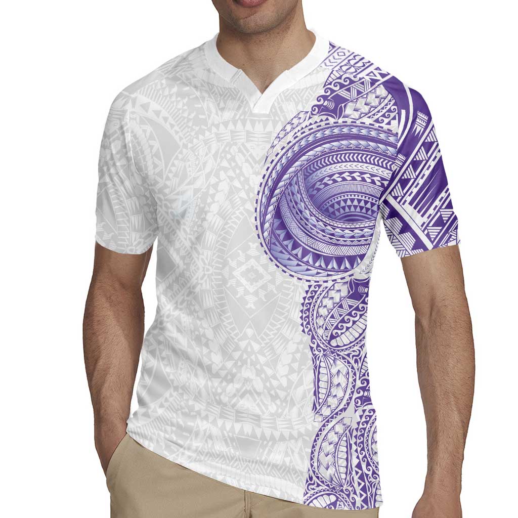 Traditional Polynesian Art Tattoos Rugby Jersey Purple Color - Polynesian Pride