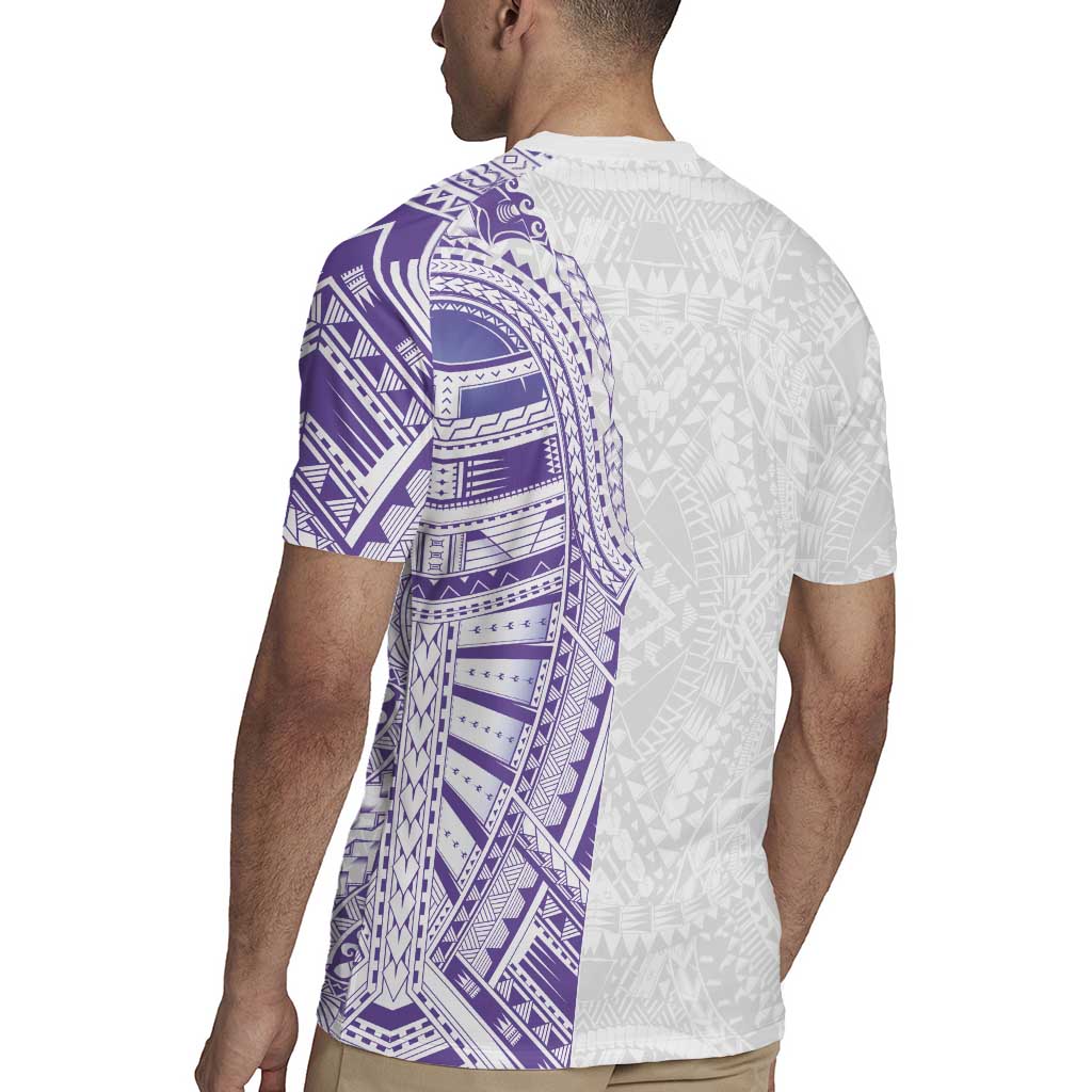 Traditional Polynesian Art Tattoos Rugby Jersey Purple Color - Polynesian Pride