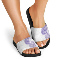 Traditional Polynesian Art Tattoos Slide Sandals Purple Color - Polynesian Pride