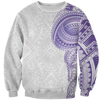Traditional Polynesian Art Tattoos Sweatshirt Purple Color - Polynesian Pride