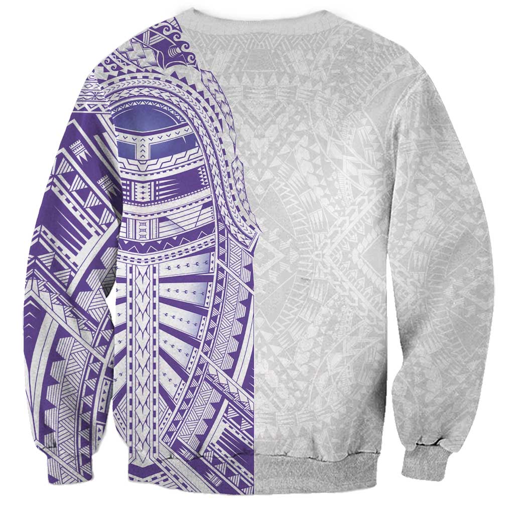 Traditional Polynesian Art Tattoos Sweatshirt Purple Color - Polynesian Pride