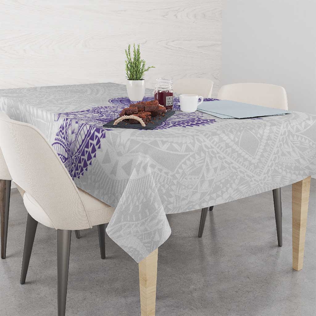 Traditional Polynesian Art Tattoos Tablecloth Purple Color - Polynesian Pride