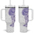 Traditional Polynesian Art Tattoos Tumbler With Handle Purple Color - Polynesian Pride