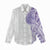 Traditional Polynesian Art Tattoos Women Casual Shirt Purple Color - Polynesian Pride