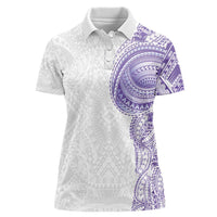 Traditional Polynesian Art Tattoos Women Polo Shirt Purple Color - Polynesian Pride
