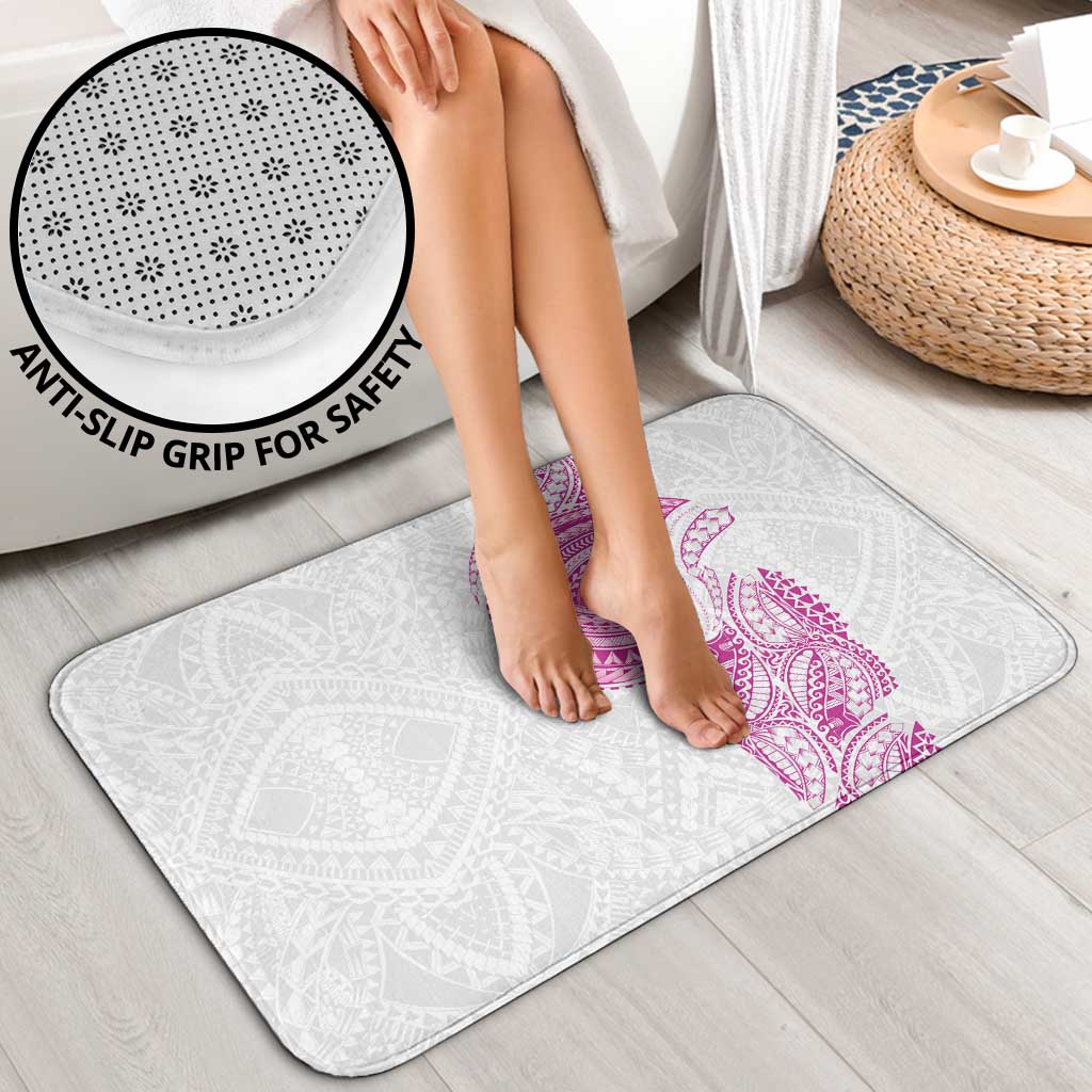 Traditional Polynesian Art Tattoos Bathroom Set Pink Color - Polynesian Pride