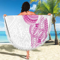 Traditional Polynesian Art Tattoos Beach Blanket Pink Color - Polynesian Pride