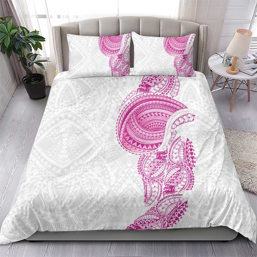 Traditional Polynesian Art Tattoos Bedding Set Pink Color - Polynesian Pride