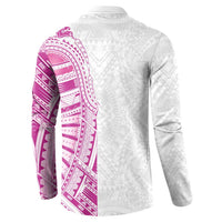 Traditional Polynesian Art Tattoos Button Sweatshirt Pink Color - Polynesian Pride