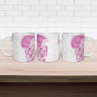 Traditional Polynesian Art Tattoos Ceramic Mug Pink Color - Polynesian Pride
