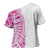 Traditional Polynesian Art Tattoos Cross Shoulder Shirt Pink Color - Polynesian Pride