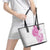 Traditional Polynesian Art Tattoos Leather Tote Bag Pink Color - Polynesian Pride